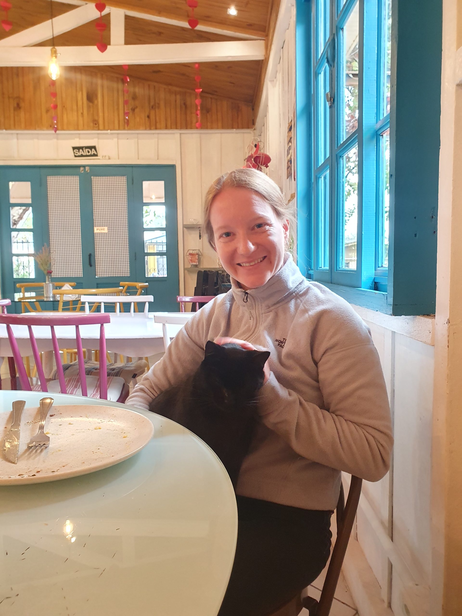 Kim mit Katze Bolo